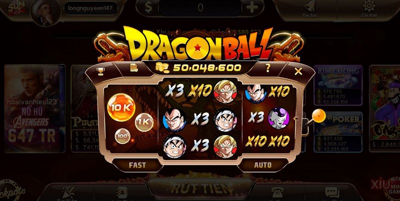 Đôi nét về game dragon ball tại cổng game cá cược online Sunwin20