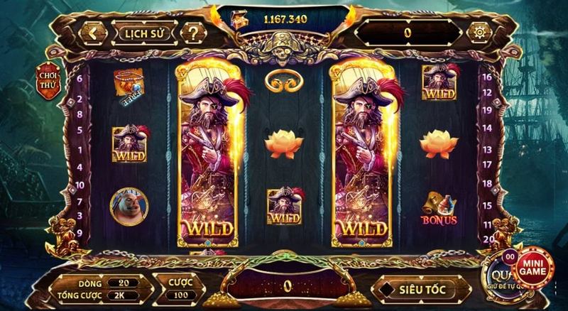 Luật chơi của game Slots Pirate King tại Sunwin 
